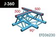 X3K-30/H (Heavy Duty) J-360 3-Wege-T-Stück, Winkel 90°, Spitze un