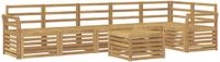 vidaXL - Buiten - bank - set - 7 - st - Wit - Massief - Acacia - Hout