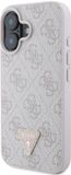 Guess GUHCP16SP4TDSCPP iPhone 16 6.1" roze/roze hardcase lederen metalen logo strass crossbody