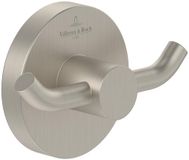 Villeroy & Boch Elements - Tender dubbele handdoekhaak, geborsteld nikkel mat