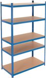 ECD Germany Werkplaatsplank blauw, 200x100x50 cm, gepoedercoat metaal, MDF-hout, 350 kg