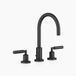 Dornbracht TARA mitigeur trois trous pour lavabo, avec tirette, bec 165 mm, noir mat