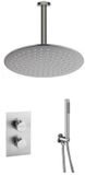 FortiFura Calvi Inbouw Regendoucheset - Thermostatisch - Geborsteld RVS