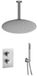 FortiFura Calvi Inbouw Regendoucheset - Thermostatisch - Geborsteld RVS
