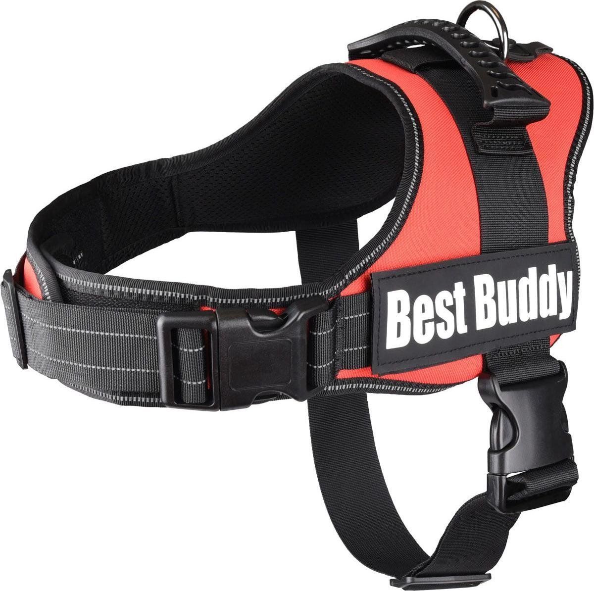 FLAMINGO Hondentuig Best Buddy Pluto Rood - Rood - 95 - 130 cm x 50 mm