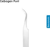 Beautytools.be BeautyTools Punt Pincet PRECISION - Pincet met Gebogen Punt Voor Wimperextensions - Wimper Pincet -Tweezers (12 cm) - Inox (PT-0980)