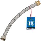 KOTARBAU® Flexibele Aansluitslang 3/8"x3/8" - Sanitaire Aansluitslang 20 cm - Flexibele Kraanslang - Buitendraad x Binnendraad - Aansluitslang Armatuur - Gevlochten Roestvrijstalen Aansluitslang