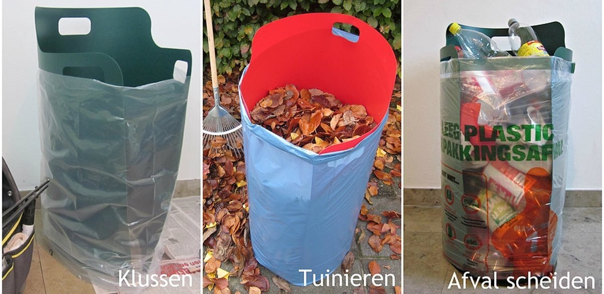 - pack bag ( 60 ltr ) gemaakt van gerecycled materiaal