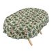 ANRO Tafelkleed Jungle bladeren Meerkleurig Ovaal 180x140cm Met sierband Afwasbaar Waterafstotend
