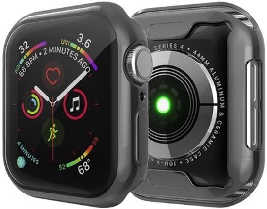 By Qubix Qubix Apple watch 40mm siliconen case (volledig beschermd - zwart)
