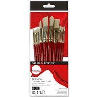 Daler Rowney 10-delige set synthetische penselen voor olieverf