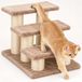 Relaxdays Escabeau pour chat, 3 marches, crème