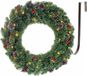 Black Box Kerstkrans met licht en versiering - 142 takken-D45 cm met ophang haak