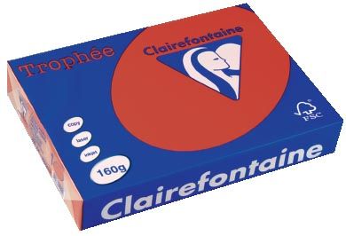 Clairefontaine Trophée Intens A4 kersenrood 160 g 250 vel
