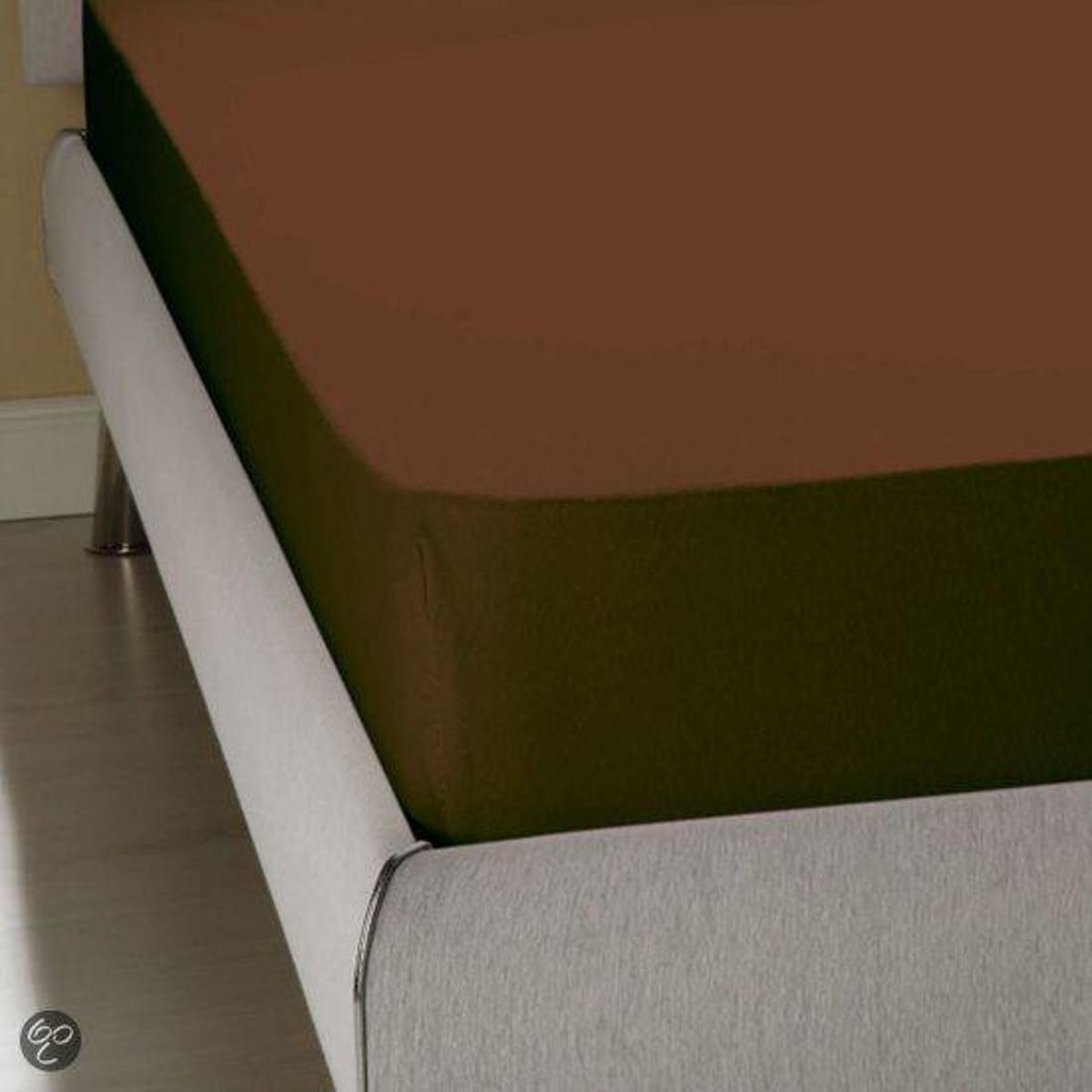 Homee HomÃ©Ã© - Hoeslaken Jersey stretch 100% Katoen - 120x200/220 + 30cm - Taupe Hoeslaken
