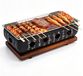 Merkloos Tafelgrill Japans - Houtskool - 36 x 18 x 13 cm - Met rooster en houten basis