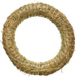 Merkloos Couronne de paille à décorer 35 x 6 cm