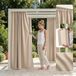 ROOM99 Garden Line Outdoorgordijn met plooiband, 155 x 200 cm (b x h), buitengordijn, weerbestendig, waterdicht, inkijkbescherming, zonwering, winddicht, beige