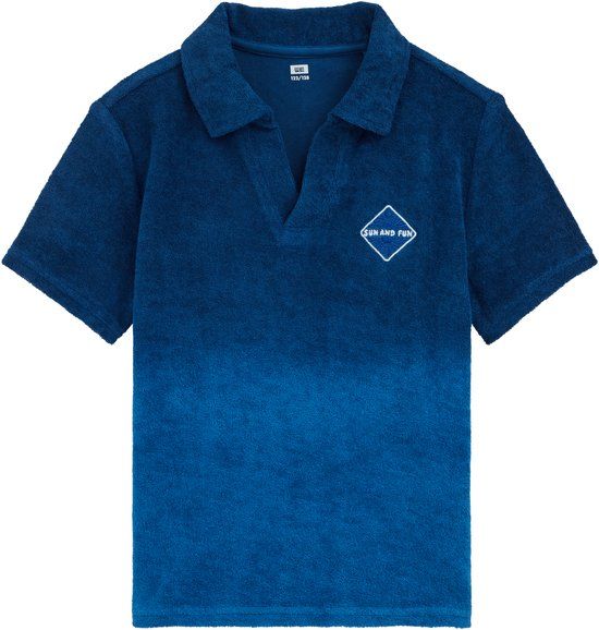 WE Fashion Jongens polo van badstof met embroidery