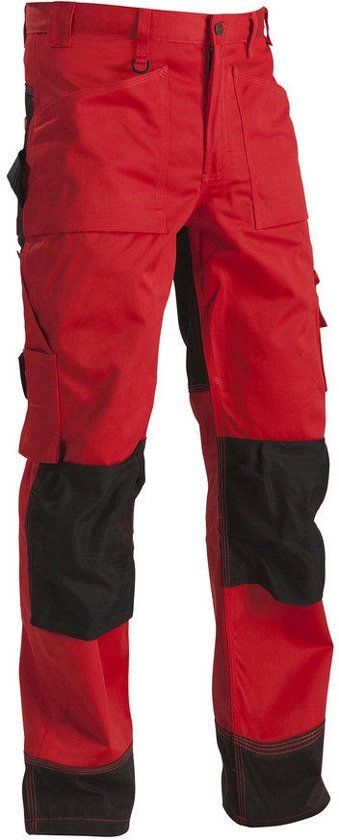 Blåkläder 1523-1860 Werkbroek zonder spijkerzakken Rood/Zwart maat 56
