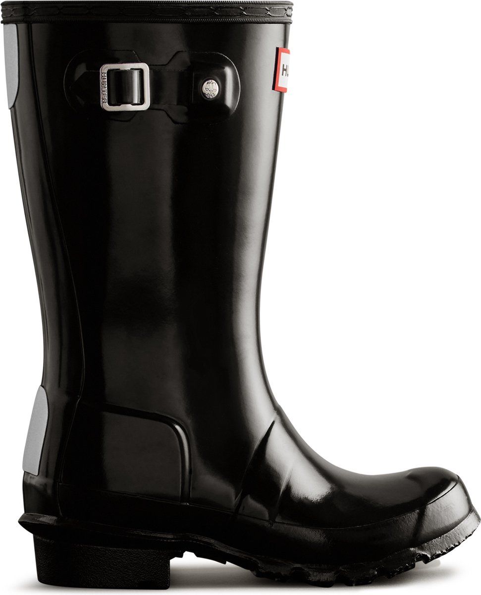 Hunter Original Kids Gloss Wellington Regenlaarzen - Zwart - Maat 32EU
