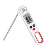 Digitale keukenthermometer, inklapbaar, wit, met lcd-sonde