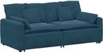 vidaXL Canapé modulable avec coussins bleu