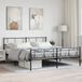 Maison Exclusive - Lit en métal sans matelas, avec repose-pieds, noir, 180x200 cm