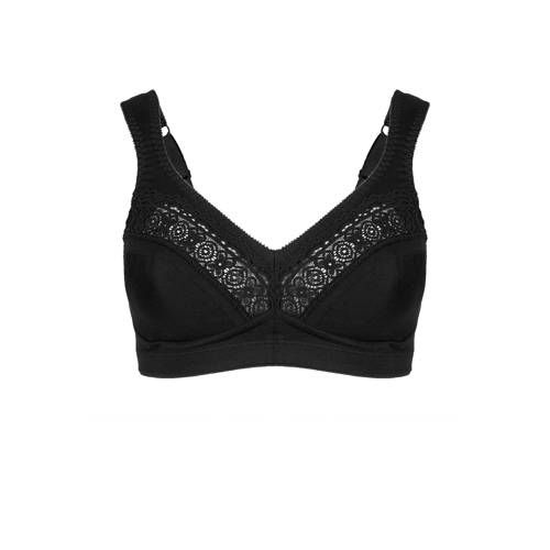 Swegmark Cotton Stars Black Non-Padded Non-Wired Bra