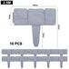 Bordure de jardin Bordure en plastique flexible Aspect pierre Système de clic 10 pièces 2,5 mètre Gris