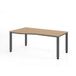 Hammerbacher Bureau asymétrique avec 4 pieds carrés - 180x100 cm