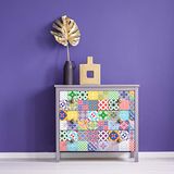 Azulejos Muurstickers voor meubels, keuken, cementtegels, zelfklevend, badkamer, 15 x 15 cm, 60 stuks