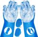 Azomor® Gants de lavage et de soin en silicone pour chiens et animaux domestiques - Bleu