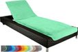 Brandsseller Beschermhoes voor tuinligstoel, strandligstoel kussen, badstof hoes, 100% katoen, ca. 75 x 200 cm, groen
