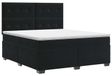 vidaXL Boxspringbed met matras, zwart, 140 x 200 cm, fluweel