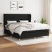 Maison Exclusive - Sommier à lattes de lit avec matelas Noir 160x200 cm Tissu