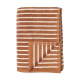 Scandi Living Drap de bain Drift 100x150 cm Brun-blanc