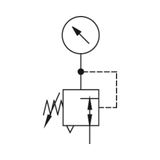 Riegler Roestvrij stalen drukregelaar, 1.4401, met secundaire ventilatie (terugstuurbaar), incl. Mano., BG 1, G 1/4, regelbereik 0,4-4,0 bar