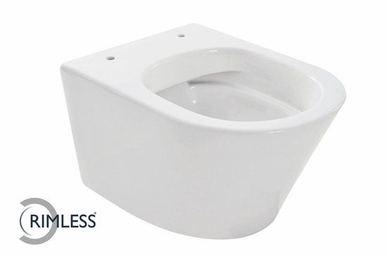 Wiesbaden Vesta Compact Rimless Wall-Hung Toilet 47 cm - White