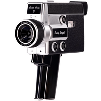 Camp Snap CS-8 Vintage Video Camera - Full HD, 8x Zoom, SD Card, Black