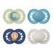 MAM Lot de 4 tétines Jungle/plain en silicone, 6-16, bleu