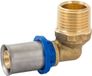 KIRCHHOFF MS knie 90°, blanco, 20 mm x 1/2"BU, persfitting voor meerlagen buis