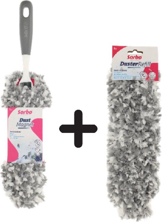 Staples Choice Sorbo Duster + Extra Navulling - 2 stuks - Grijs
