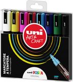 Uni Posca markeerstift 8 stuk(s) Multi kleuren