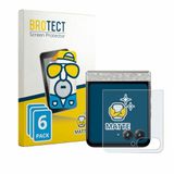 BROTECT Screenprotector voor Motorola Razr 70 (Achterdisplay) - Folie Beschermfolie matte 6 Stuks