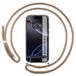 Transparante Apple Transparante beschermhoes voor iPhone 16 Pro (6,3 inch), met koord in camelbruin
