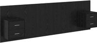 vidaXL Bedhoofdeinde met kast, 3 stuks, zwart eiken, hout