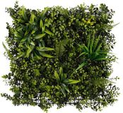 Mica Decorations Planten Mix Mat - Kunstplant Waterproof en UV Bestendig - Groene Wanddecoratie voor Binnen en Buiten - Plantenwand voor Muur of Schutting - 50 x 50 x 10 cm