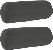 vidaXL - Kussensloop - 2 stuks - HEERLEN - Antraciet - Ø 15 x 40 cm - Polyester