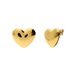 Lucardi Dames Stalen goldplated oorknoppen hart voor dames - Oorbellen - Staal - Goudkleurig